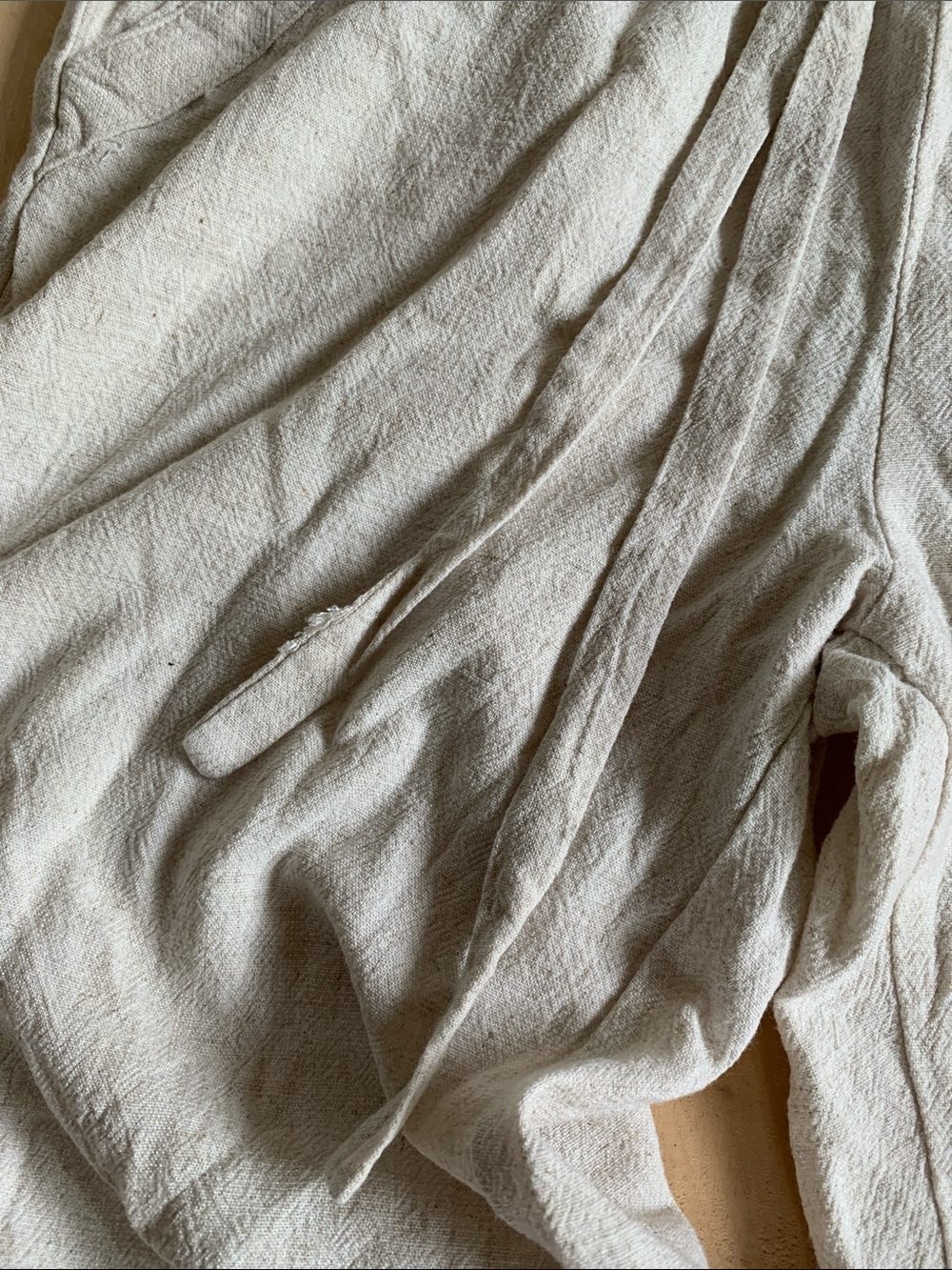 Cream drawstring Pants - Picture 2 of 6